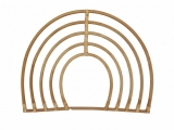 Premium Rainbow Rattan Wall Decor - Boho Arch Art